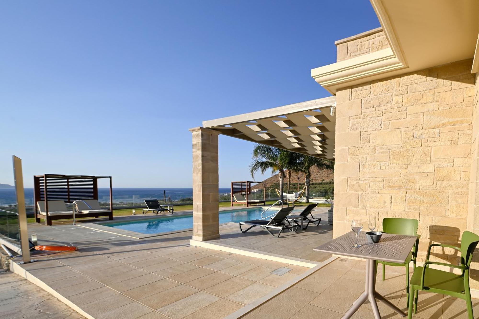 קיסאמוס Larimar Luxury Sea View Villa מראה חיצוני תמונה